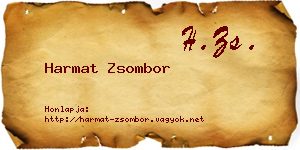 Harmat Zsombor névjegykártya